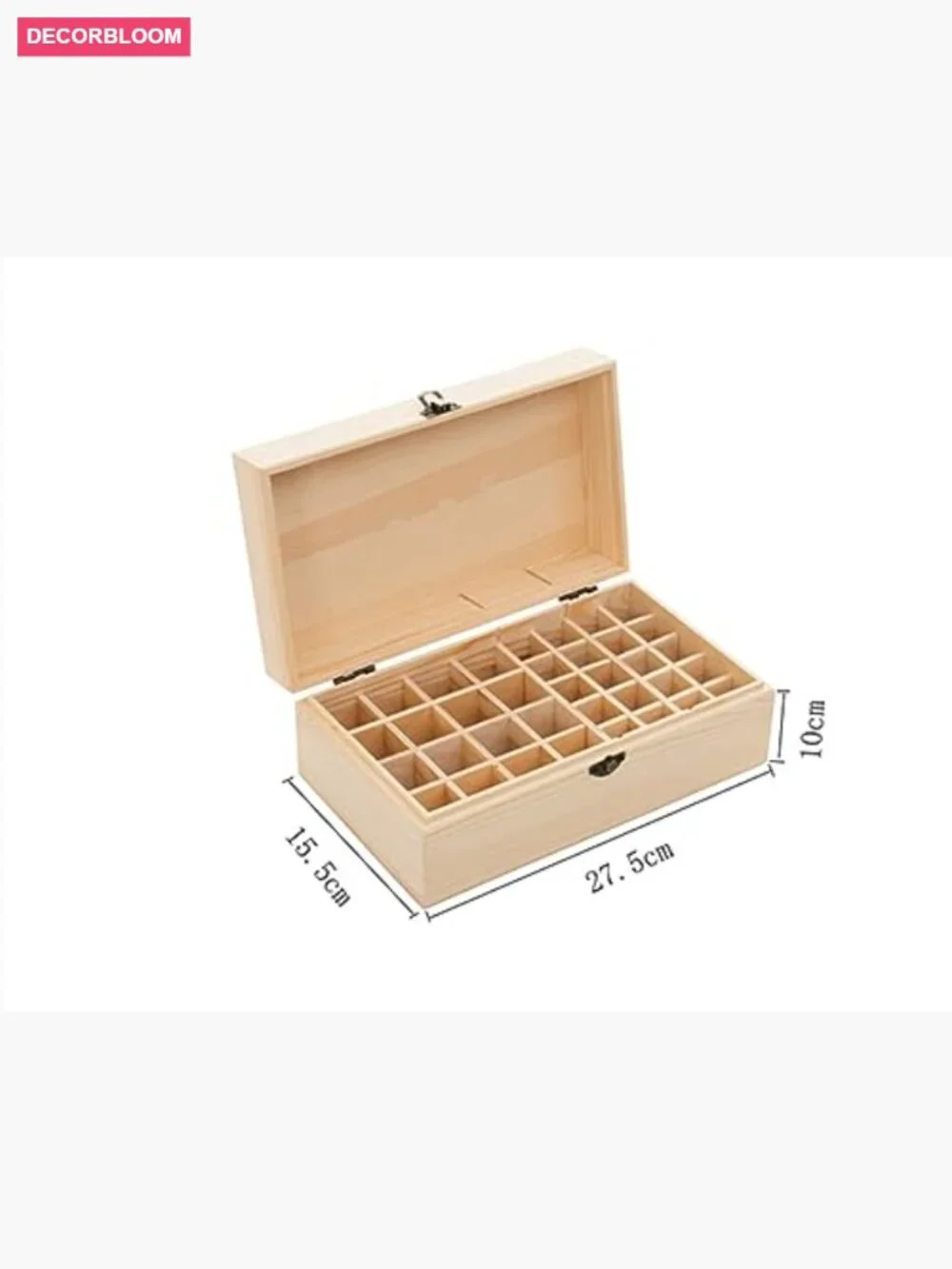 Wooden Essential Oil Storage Box Holds 36 Bottles Travel Case Display Organizer